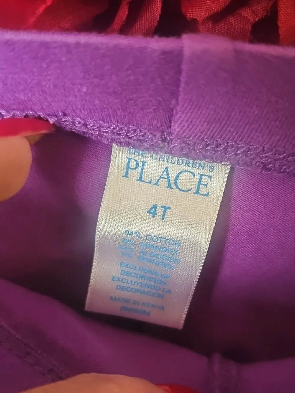 The Children's Place Purple Capri Leggings with Lace Trim Size 4T